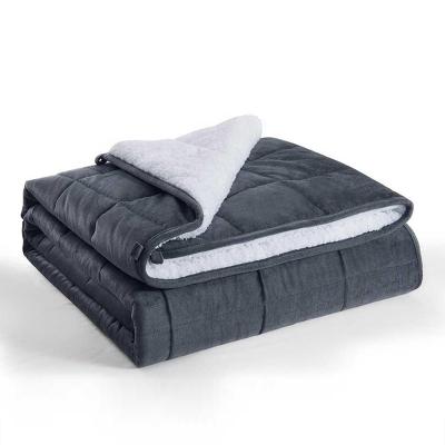 China Anti-pilling New Design Sensory Adult Weighted Fleece Sherpa Sherpa Blanket for sale