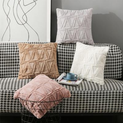 China Luxury Nordic Cushion Cover Anti-static Decorative Tufted Super Soft Velvet Cushion Cover For Sofa Bedroom for sale