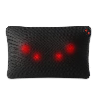 China Cheap Price Body Shiatsu 3D Head Massage Rolling Kneading Neck Rest Electric Heating Pillow Massager for Home and Car for sale