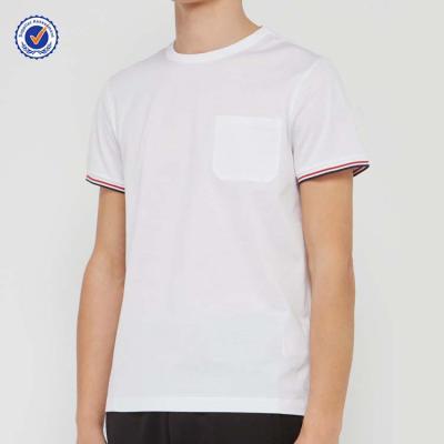 China 2020Summer YL OEM Anti-pilling Anti-pilling T-shirt With Pocket In Different Color Slanted Cuff Cotton for sale