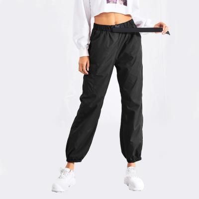 China Anti-pilling anti-pilling 2019 customs/cargo black nylon pants wholesale for women for sale