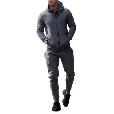 China Men's Antibacterial Antibacterial Streetwear OEM Zipper Hoodie Simple High Quality Slim Fit Tracksuits for sale