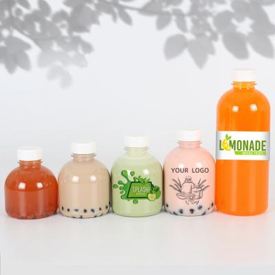 China Juice Beverage Maker Clear Empty Food Grade PET Plastic Water Drinking Bottles 350ml Around Juice Beverage for sale