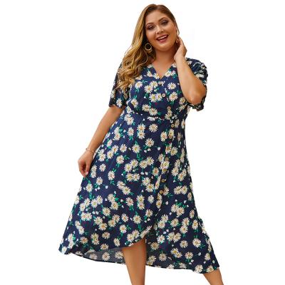 China Fashion anti-static anti-static plus size dress boutique women's new product 2021 ladies printed skirt for sale