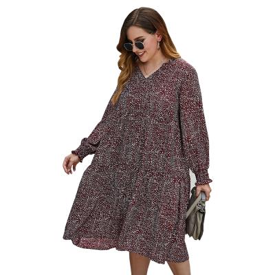 China Anti-Static Anti-Static Spring Loose Women And Floral Border Summer Dress Plus Size Women's Clothing for sale