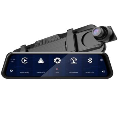 China Bluetooth Dash cam 9.66 inch 2K Front 1080P rear stretchable IPS car dvr TF Card Type C FM bluetooth music Carplay HiCar Car Black Box for sale