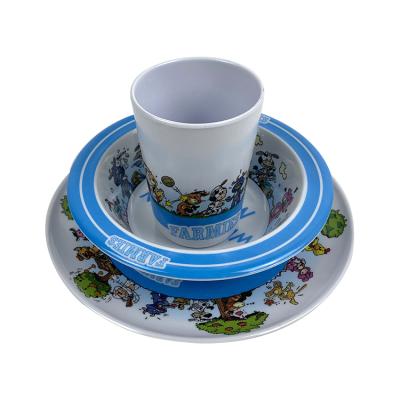 China Eco Melamine Disposable Disposable Dinnerware Kids Bamboo Dinner Set for sale