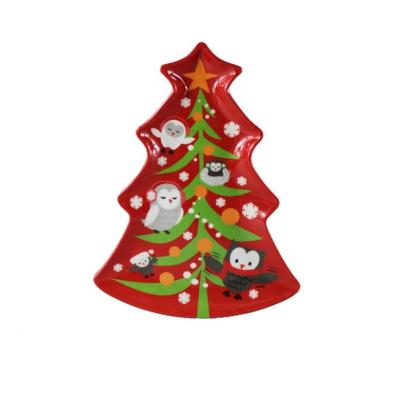 China The 30% Melamine Melamine Christmas Tree Disposable Dessert Dish Bomb for sale