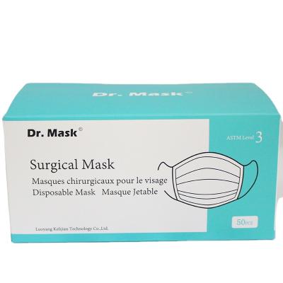 China Wholesale Adult Mask Manufacturer 3 Ply Level 3 Mask ASTM Surgical and Procedure 50 Box for sale