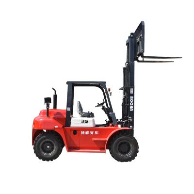 China Building Material Stores CE Certified Four Wheel Drive Rough Terrain Forklift 2.5 Ton To 7 Ton 4*4 Rough Terrain Forklift, Diesel Forklift for sale