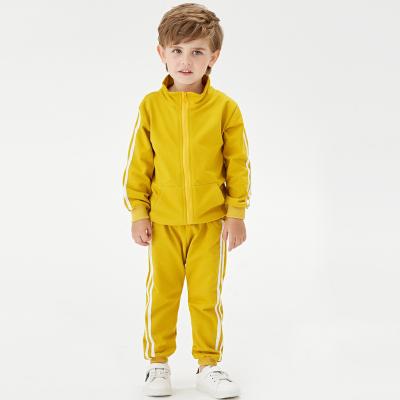 China Wholesale Casual Solid Custom Kids Sweat Suits Sportswear 2 Piece Sets Baby Boy Kids Tracksuits for sale