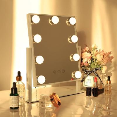 China Lighted Beauty Vanity Hollywood Light Bulbs Led Large Makeup Mirror With Led Lights for sale