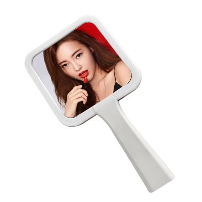 China 5X Lighted Magnifying Custom Portable Led Hand Held Makeup Mirror With Light for sale