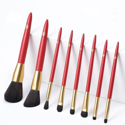 China Angular Blush Fashion New Year Face Brush Set Eyebrow Makeup Brush Set Luxury Private Label Foundation Makeup Brush for sale