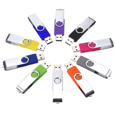 China Promotional Custom Free Sample 8GB 32GB 64GB 128GB 16GB USB 2.0 USB Flash Drive Colorful Portable Spinning Stick Pen Drive For Computer for sale