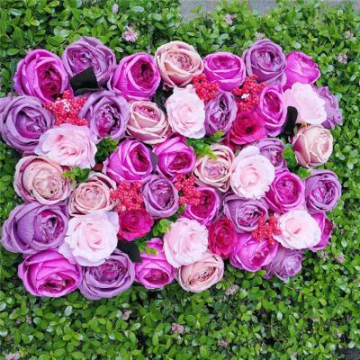 China designs l 40*60cm artificial peony flower wall for decoration for sale