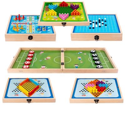 China L Wooden Hot Selling Football Tabletop Pinball Games Wholesale Wooden Chess Board Games Set For Kids for sale