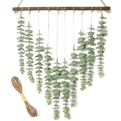 China L-Artificial Greenery Stems Rome Eucalyptus Vines Farmhouse Boho Wall Decor For Bedroom Kitchen Office for sale