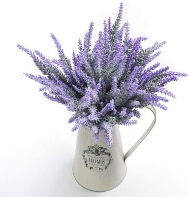 China Hot Selling Assembled Artificial Flowers Lavender Bouquet Real Touch Plants For Wedding Party Room Decoration C020 for sale