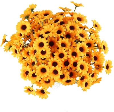 China Artificial Mini Flowers Bouquets Floral Sunflowers 10 Bunches For Planter Garden Indoor Outdoor Hanging Decoration C048 for sale