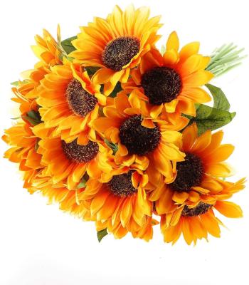 China China Wholesale Hot Selling Artificial Sunflower Flower For Wedding Party Home Decoration C018 for sale