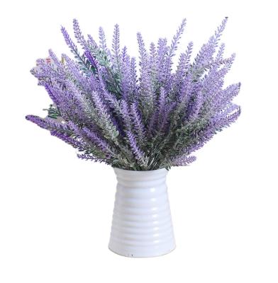 China Beautiful Colorful L-Dendropurple Flocking Lavender Plastic Artificial Lavender Can Be Used As Wedding Decoration And Party Home Decor for sale