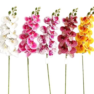 China L-080 38Inch 3D Designs Artificial Flowers Branches Real Touch Orchids Flowers (Not Silk) For Home Office Wedding Decoration for sale