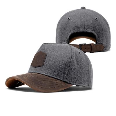 China Custom Waterproof 6-Panel Hat Polo Dad Golf Baseball Hat Veracap Youth Trucker Hats With Leather Patch for sale