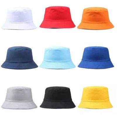 China Bucket Hats Travel Fisherman Fashion Solid Color Fashion Women Men Flat Brim Summer Wide Bucket Hats For Outdoor Sports Sun Visor for sale