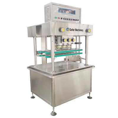 China Automatic Food Frying Oil Plastic Pail Bucket Bottle Screw Capping Machine for sale