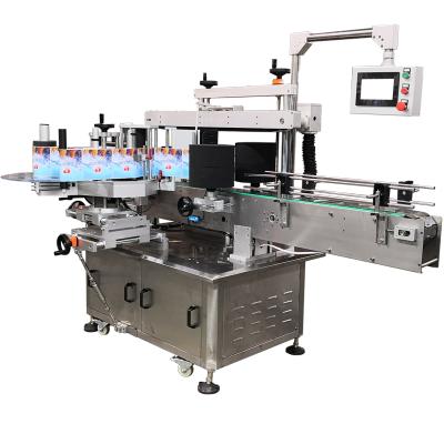 China High Speed ​​Automatic Plastic Bottle Cans Sticker Food Round Labeling Machine With Stainless Steel Housing for sale