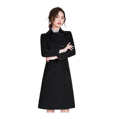 中国 Anti-wrinkle Winter Women Business Wear Woolen Coat Hostess Overalls Woolen Jacket Mid Length Tooling 販売のため