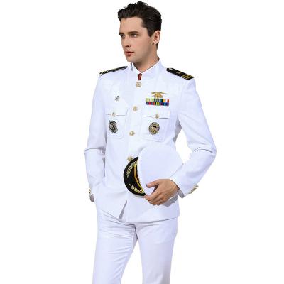 China Anti-Static Custom Stand Collar Navy Officers Suits Police Army Jacket Military Officer Uniform for sale