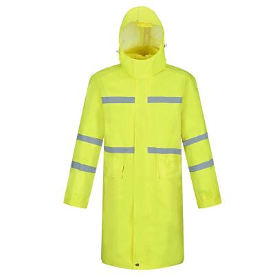 China High Quality Poncho One Piece Long Rain Coat Bachelorette Waterproof Clothing Rain Coat With Reflective Tape for sale