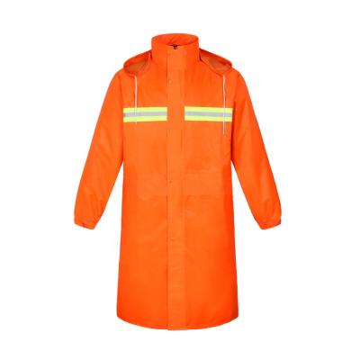 中国 High Quality Bachelorette Waterproof Wear Rain Coat Polyester Rain Gear Hood With High Safety Obvious Reflective Rain Coat 販売のため