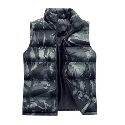 China 2021 Winter Waterproof Wholesale Black Blue Sleeveless Vest Fishing Down Men's Breath Vest Style à venda