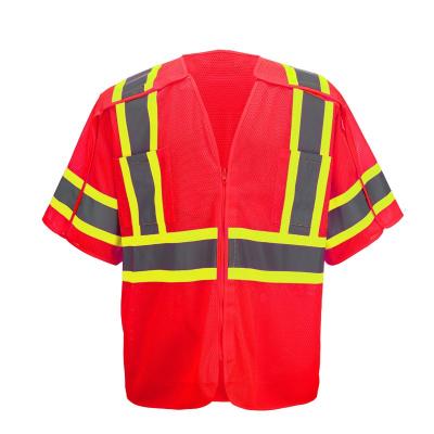 Cina High Quality Anti Shrink Reflective Uniform Shirts Yellow Shirt For Men Reflective With Reflective Tape in vendita