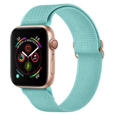 China Fashion. Sports Style Custom Simple Quality Watch Replacement Band Elastic Strap For Apple Watch Strap Polyester for sale