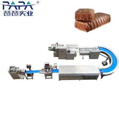 China Full Automatic Protein Bar DAD Chocolate Protein Bar Production Line with Chocolate Enrobing Machine and Product Packing for sale