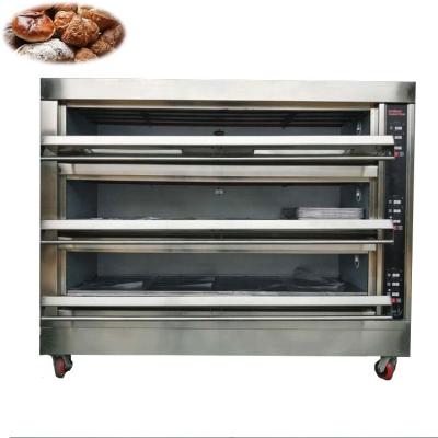 China Space Saving CE Approved Electric And Gas Commercial Deck Cookie Three Pizza Oven for sale