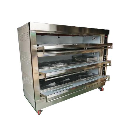 China Mini Space Saving Commercial Space Philippines Pizza Bread Roti 2 Deck 6 Trays Stainless Steel Gas Baking Oven for sale