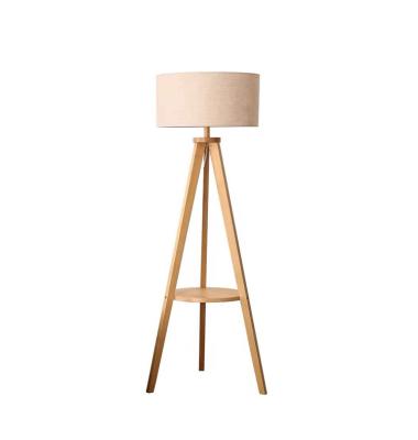 China Contemporary Nordic American Floor Lamp Retro Solid Wood Bedside Vertical Table Lamp for Home Hotel Decor for sale