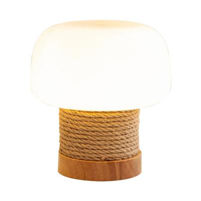 China Lighting Functions American Country Woven Table Lamp Bedroom Bedside Lamp Living Room Decorative Lamps for sale