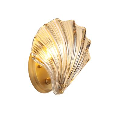 China Contemporary Shell wall lamp light luxury modern creative living room background wall lamp simple corridor decorative lamps for sale