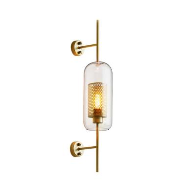 China Newly-designed Modern Luxury Nordic Metal Brass Home Bedroom Decorative Indoor Lighting LED Wall Lamps for sale