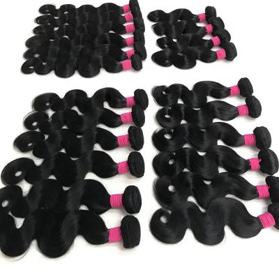 China 100% Virgin Hair Bulk Bundles With Closure Color High Quality 100% Natural Hair Extension Hair Bundles Bleached Body Wave Drop Shipping for sale