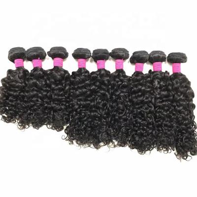 China Free Sample Brazilian Mink Hair Bundles Natural Black Water Wave Color Water Wave Hair Bulk Bundles 100% Virgin Natural Black Human Hair for sale