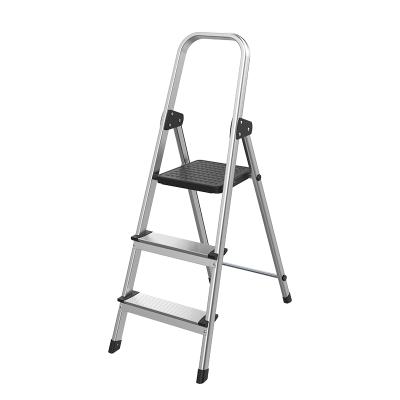 China Folding Ladders Safety Aluminum Folding Step Ladder Foldable Easy Store With Handrail for sale