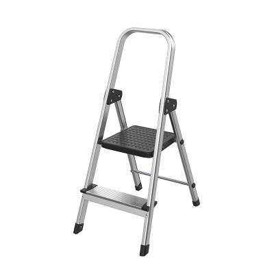 China Aluminum Indoor Modern Folding Ladders 2 Step Light And Sturdy Step Stool Ladder for sale