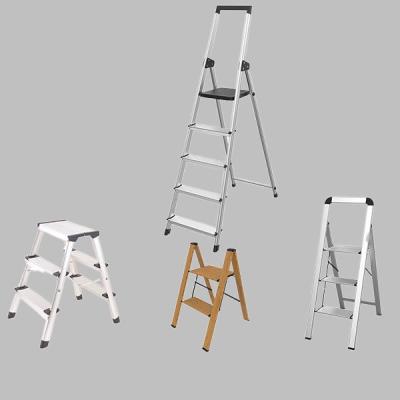 China Aluminum folding ladders and mult-function steel ladder am0312s/universal ladder tree climber with powder color America market for sale